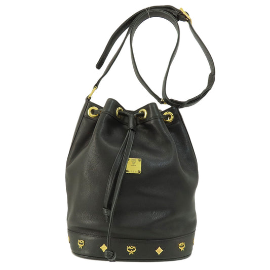 MCM Shoulder Bag leather black MCM logo