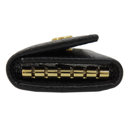 GUCCI Key case Key holder  456118 leather black GG Marmont