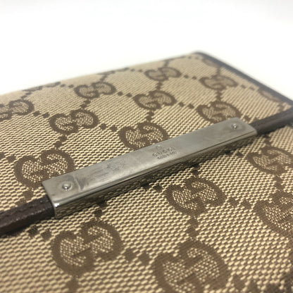 GUCCI Folded wallet 112664 GG canvas / leather beige GG logo