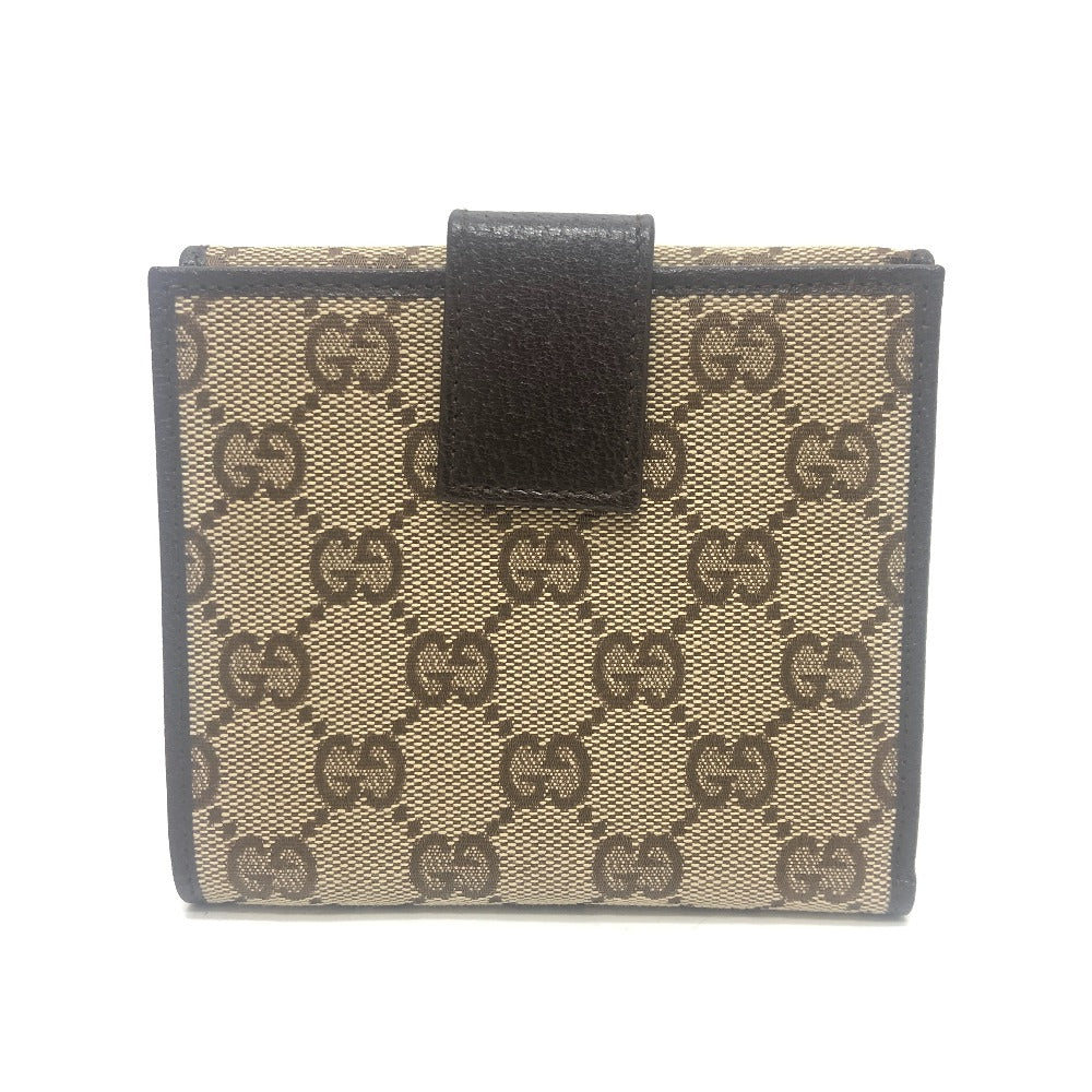 GUCCI Folded wallet 112664 GG canvas / leather beige GG logo