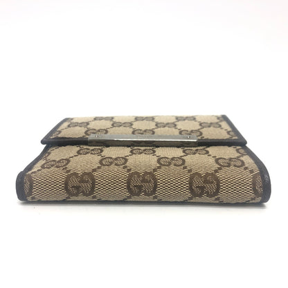 GUCCI Folded wallet 112664 GG canvas / leather beige GG logo