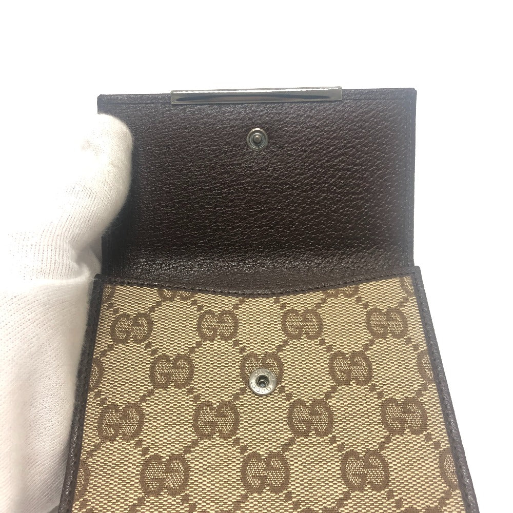 GUCCI Folded wallet 112664 GG canvas / leather beige GG logo