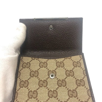 GUCCI Folded wallet 112664 GG canvas / leather beige GG logo