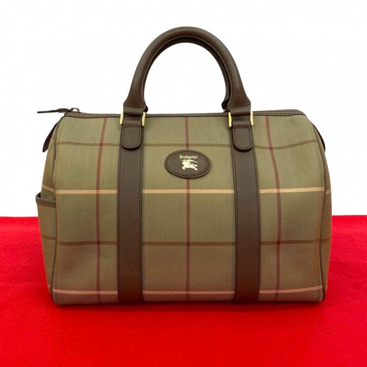 BURBERRY Handbag canvas Brown
