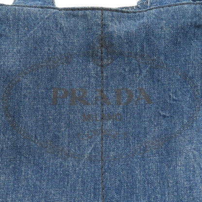 PRADA Tote Bag denim Navy Canapa