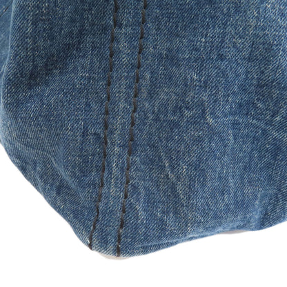PRADA Tote Bag denim Navy Canapa