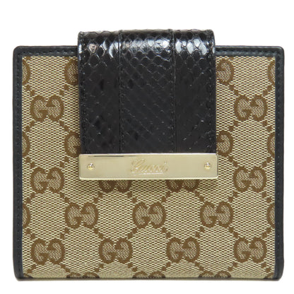GUCCI Bifold Wallet 181669 canvas Brown GG
