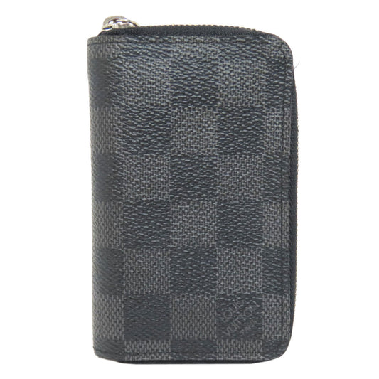 LOUIS VUITTON Coin case N63076 Damier canvas black Zippy coin purse