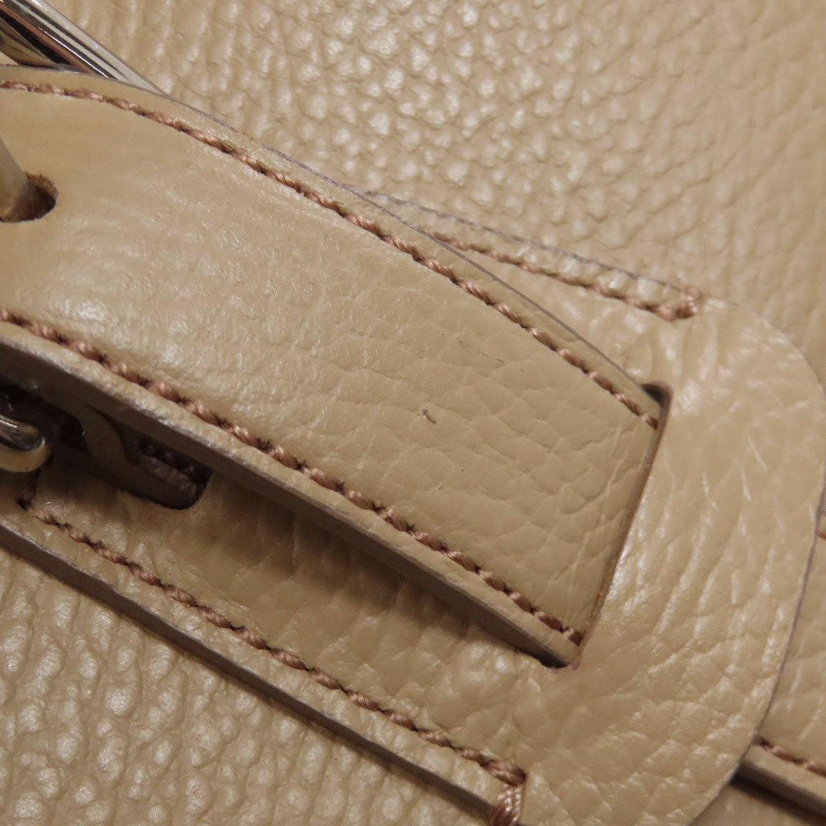 BURBERRY Handbag leather beige logo
