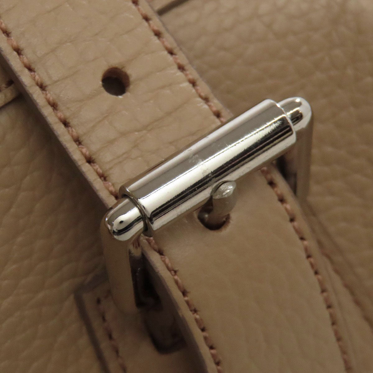 BURBERRY Handbag leather beige logo