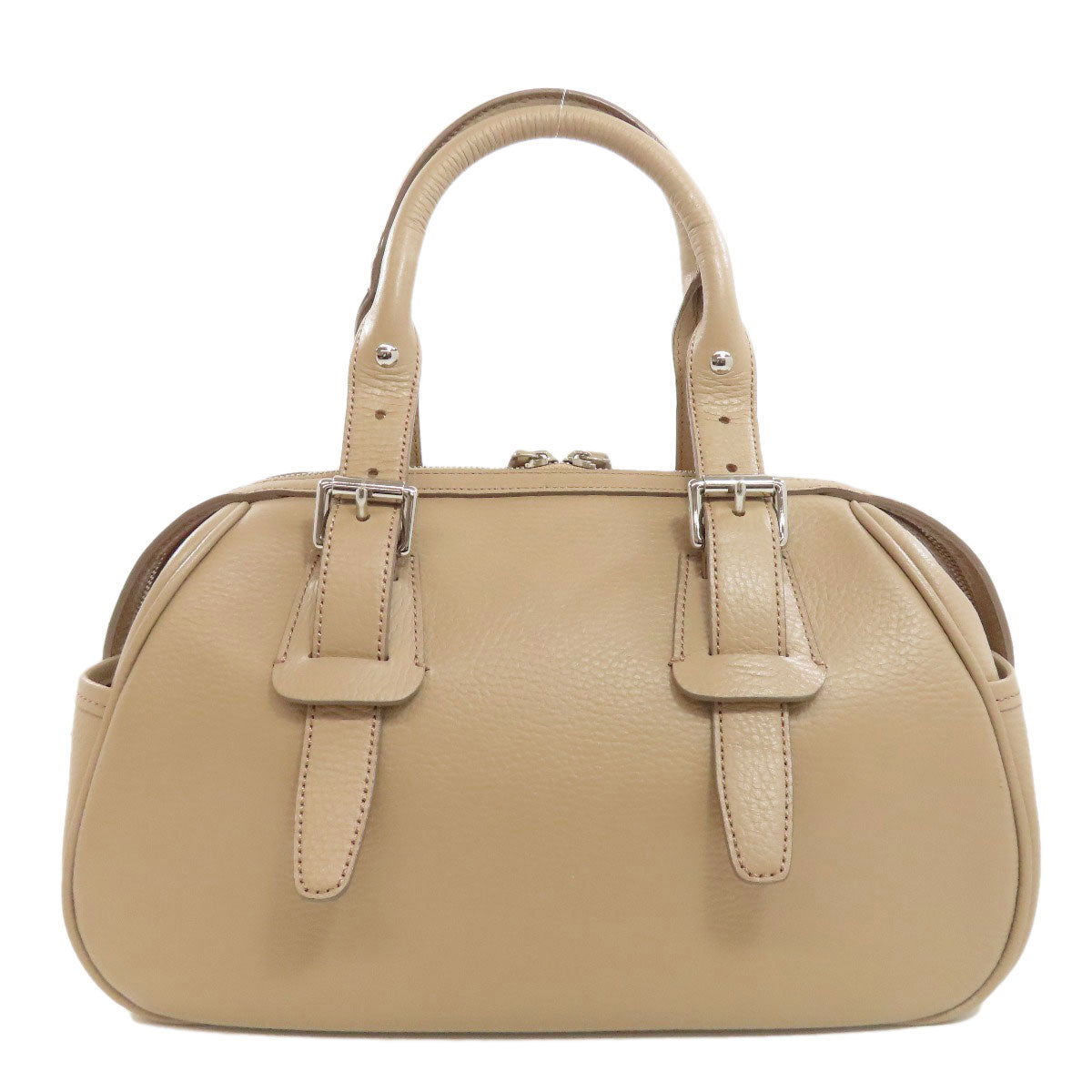 BURBERRY Handbag leather beige logo