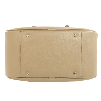 BURBERRY Handbag leather beige logo