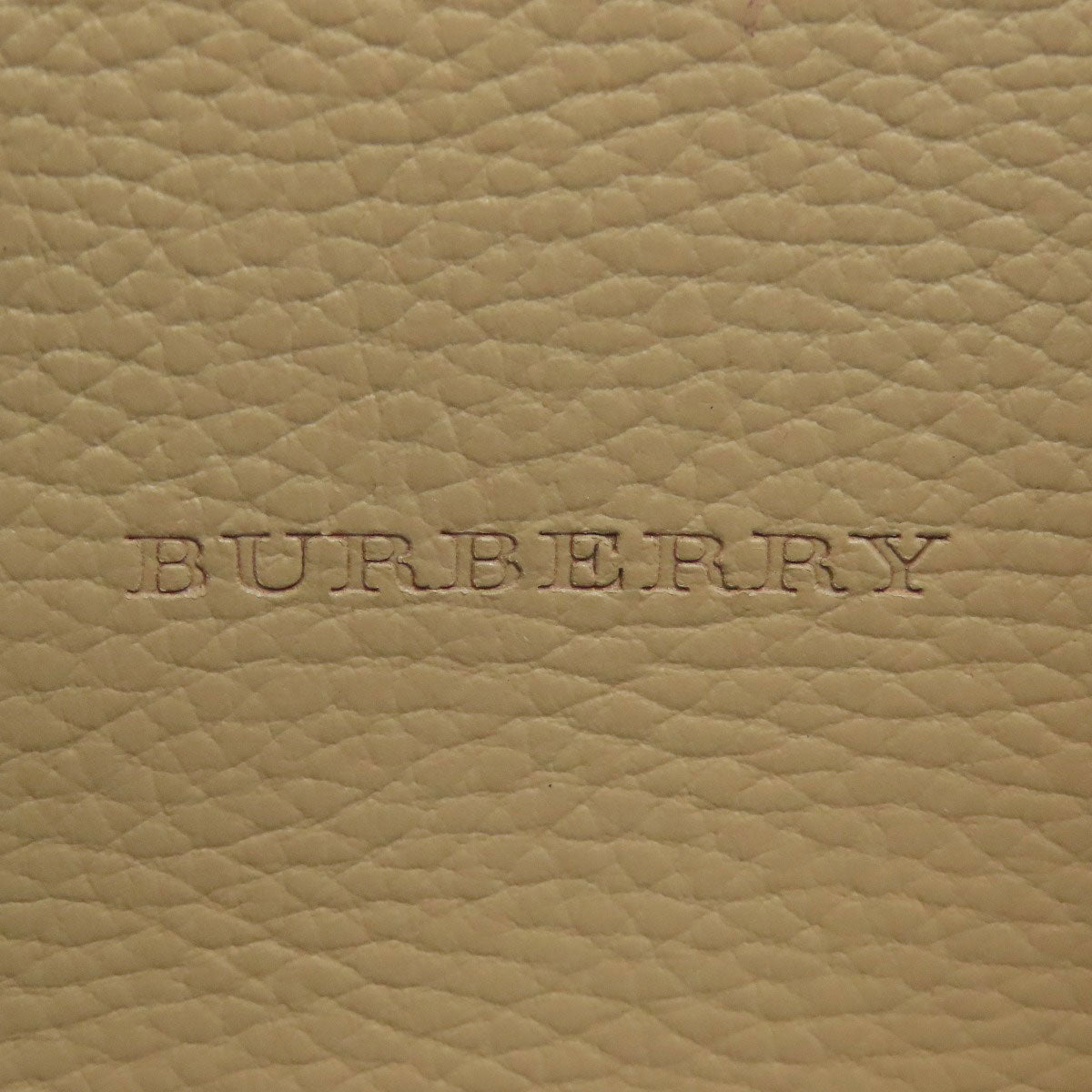 BURBERRY Handbag leather beige logo