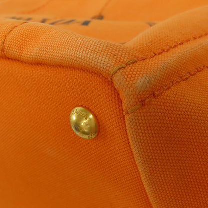 PRADA Handbag canvas Orange Canapa