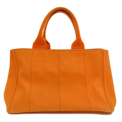 PRADA Handbag canvas Orange Canapa
