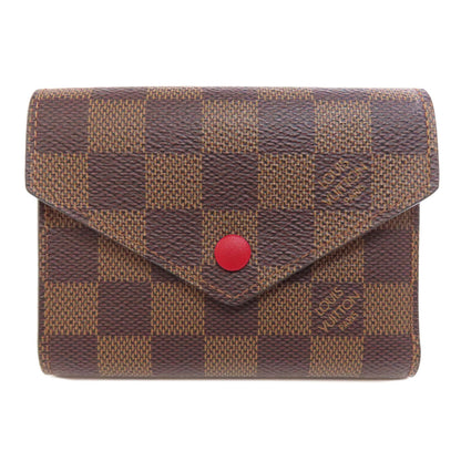 LOUIS VUITTON Bifold Wallet N41659 Damier canvas Brown Portefeuille Victorine