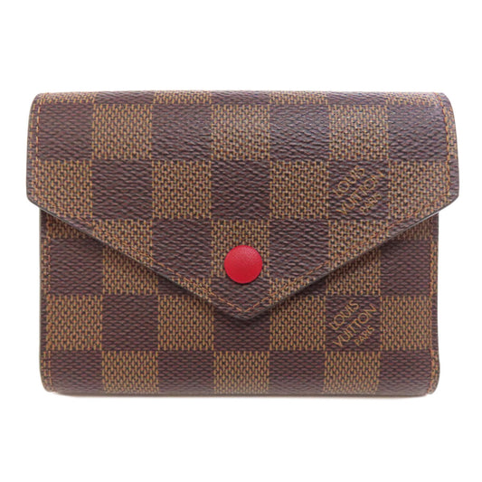 LOUIS VUITTON Bifold Wallet N41659 Damier canvas Brown Portefeuille Victorine