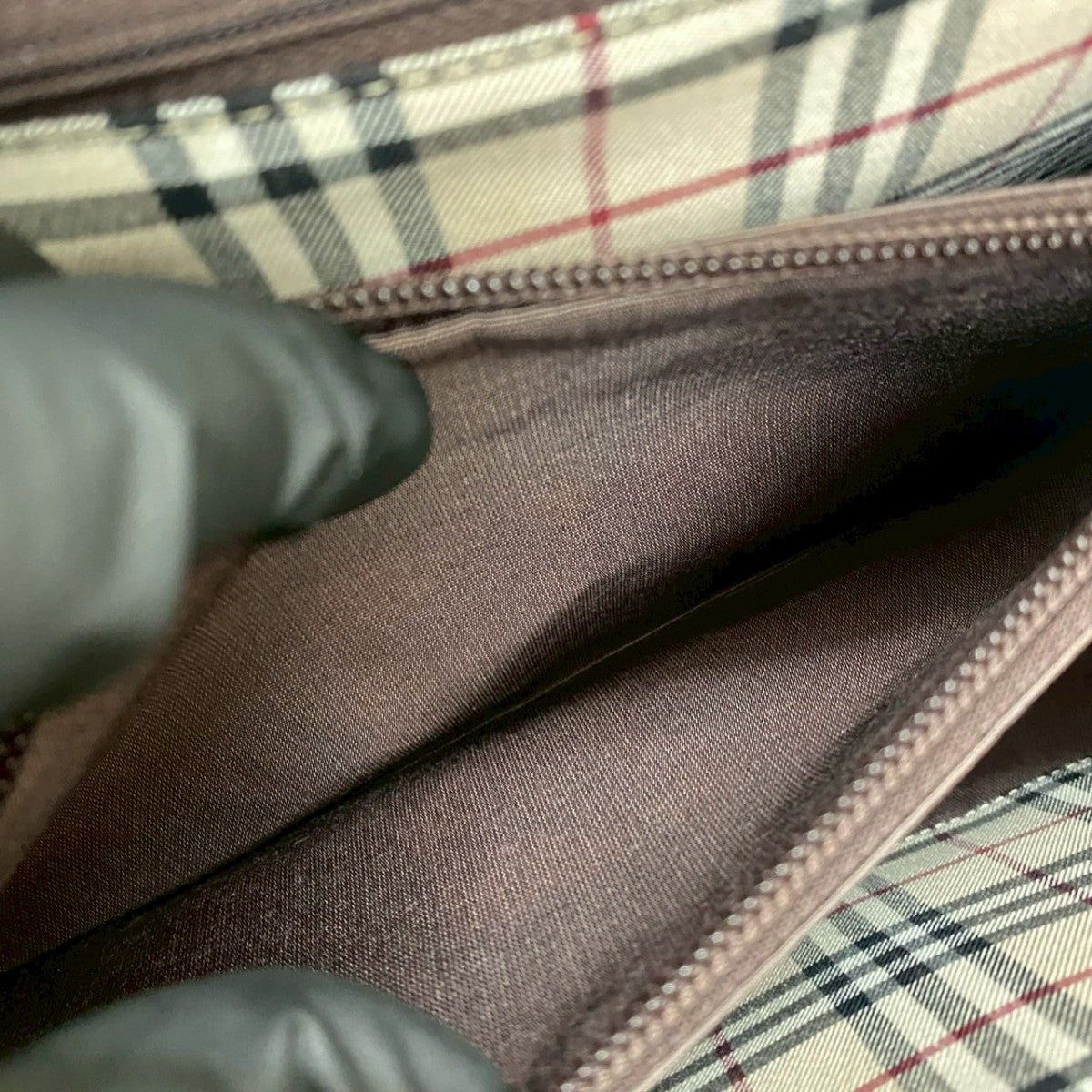 BURBERRY Handbag leather Brown