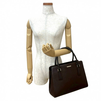 BURBERRY Handbag leather Brown
