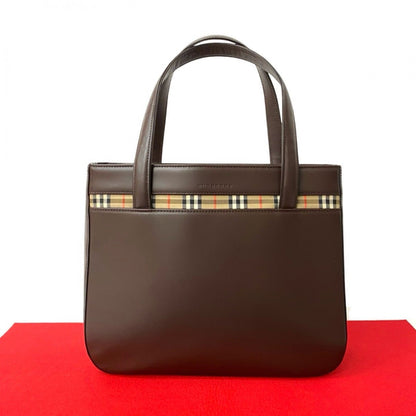 BURBERRY Handbag leather Brown