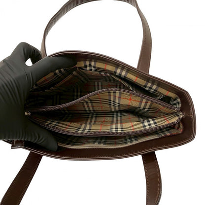BURBERRY Handbag leather Brown
