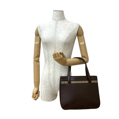 BURBERRY Handbag leather Brown