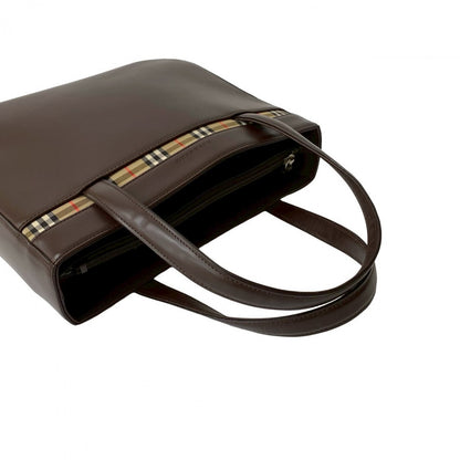 BURBERRY Handbag leather Brown
