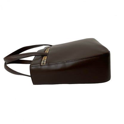 BURBERRY Handbag leather Brown