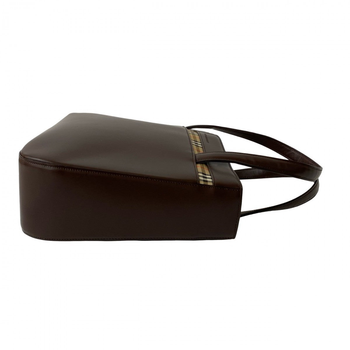 BURBERRY Handbag leather Brown