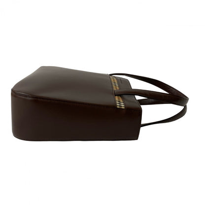 BURBERRY Handbag leather Brown