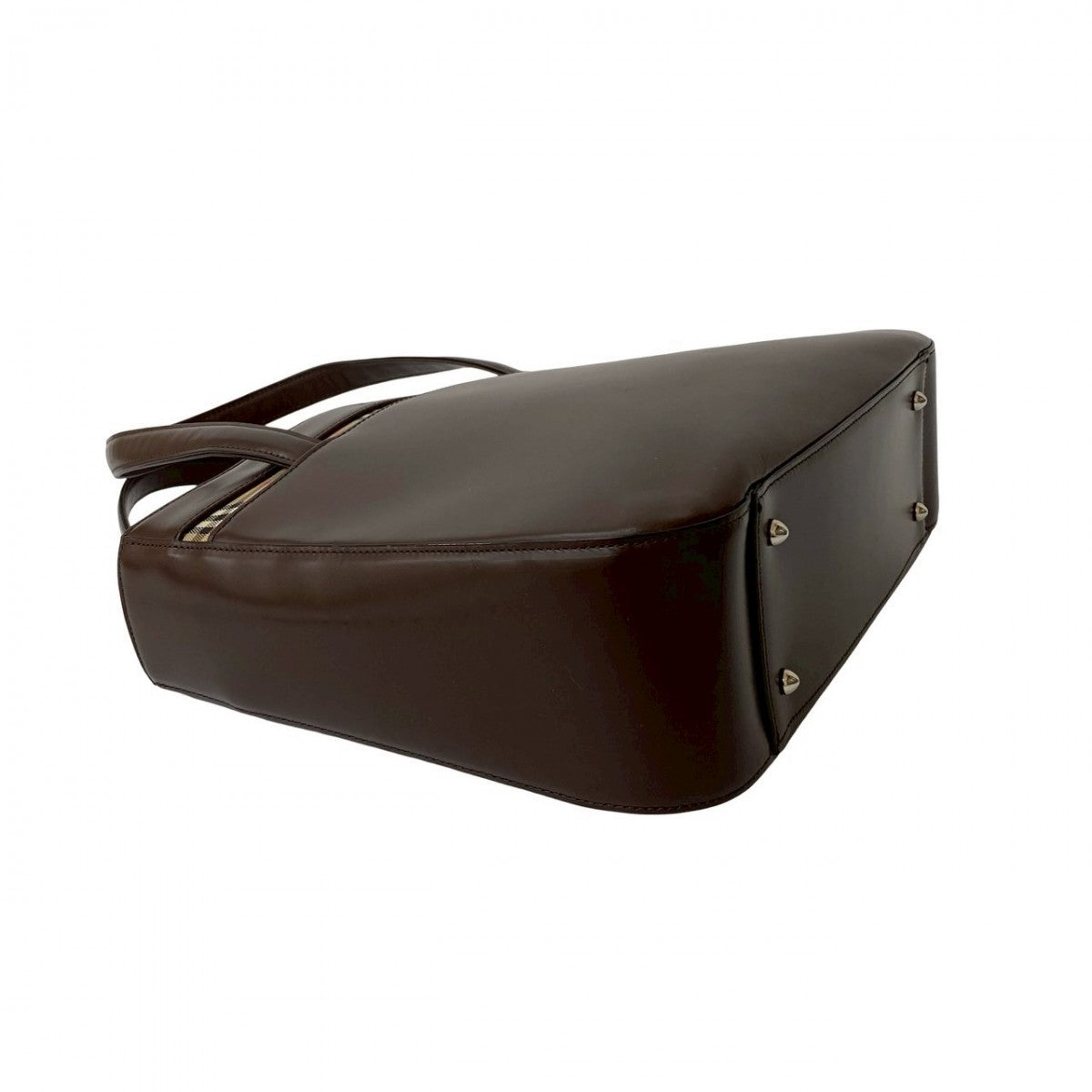 BURBERRY Handbag leather Brown