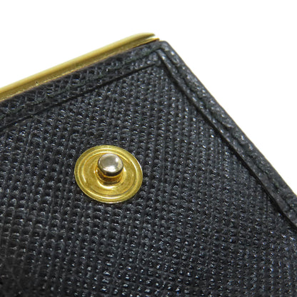 PRADA Bifold Wallet leather black Safiano logo