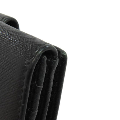 PRADA Bifold Wallet leather black Safiano logo