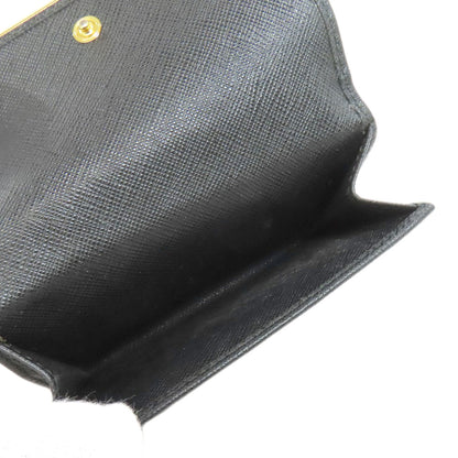 PRADA Bifold Wallet leather black Safiano logo