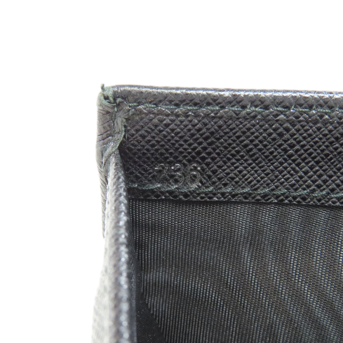 PRADA Bifold Wallet leather black Safiano logo