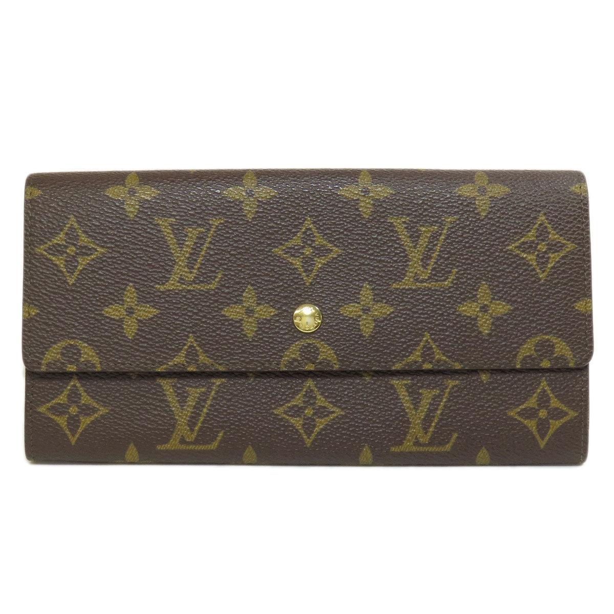 LOUIS VUITTON Long Wallet Purse M61723 Monogram canvas Brown Portefeuille Credit