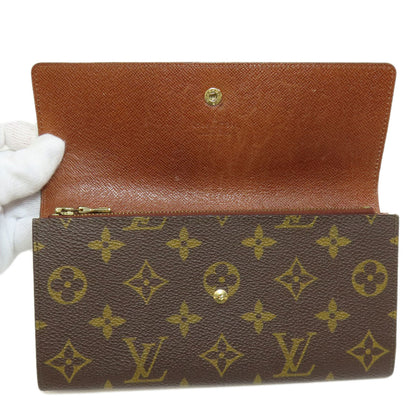 LOUIS VUITTON Long Wallet Purse M61723 Monogram canvas Brown Portefeuille Credit