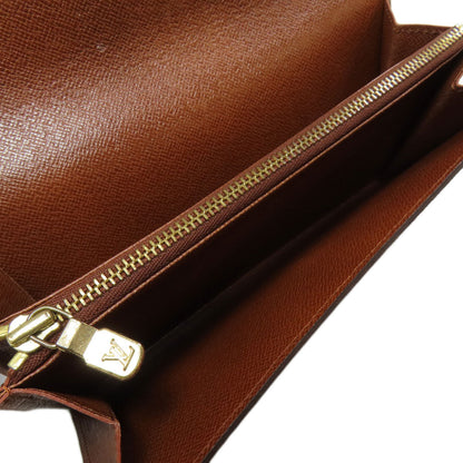 LOUIS VUITTON Long Wallet Purse M61723 Monogram canvas Brown Portefeuille Credit
