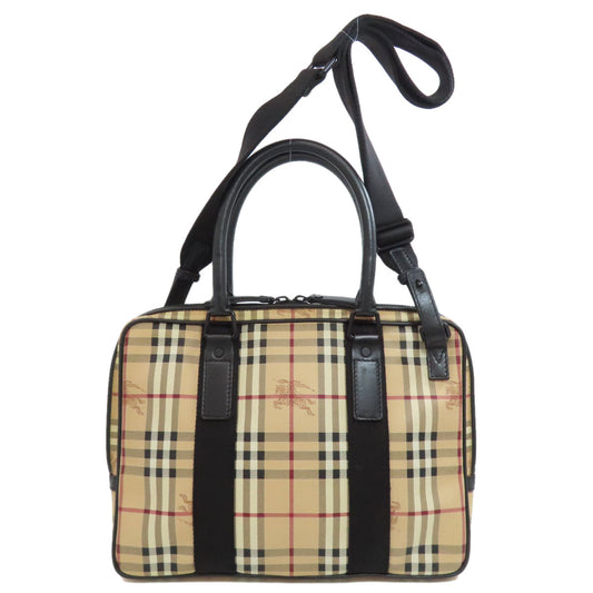 BURBERRY Business bag PVC beige Nova Check 2WAY