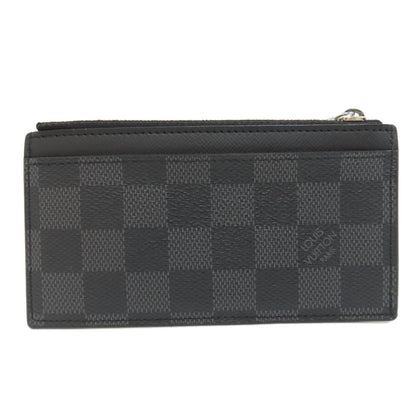 LOUIS VUITTON Coin case N64038 Damier canvas black Coin card holder