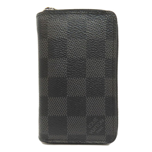 LOUIS VUITTON Coin case N63076 Damier canvas black Zippy coin purse