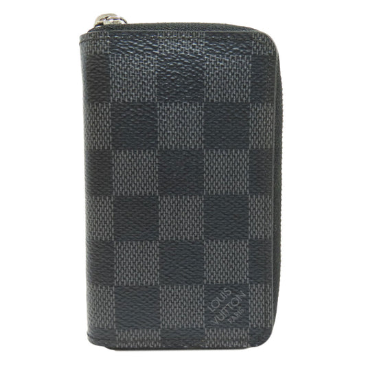 LOUIS VUITTON Coin case N63076 Damier canvas gray Zippy coin purse