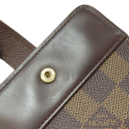 LOUIS VUITTON Bifold Wallet M61668 Damier canvas Brown Compact zip