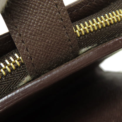 LOUIS VUITTON Bifold Wallet M61668 Damier canvas Brown Compact zip