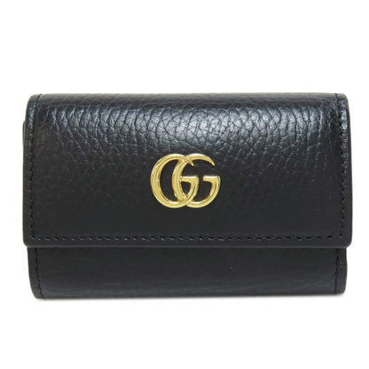 GUCCI Key case Key holder  456118 leather black Double G