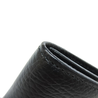 GUCCI Key case Key holder  456118 leather black Double G