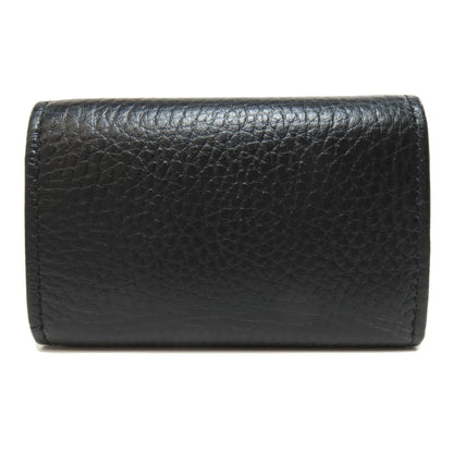 GUCCI Key case Key holder  456118 leather black Double G