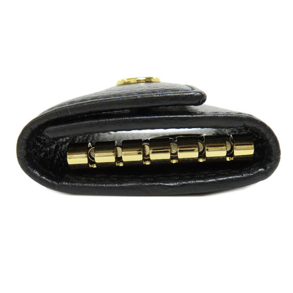 GUCCI Key case Key holder  456118 leather black Double G