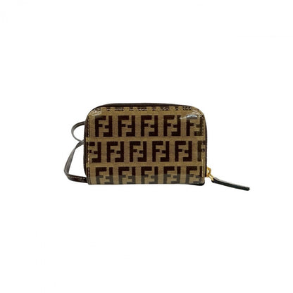 FENDI Coin case PVC Brown