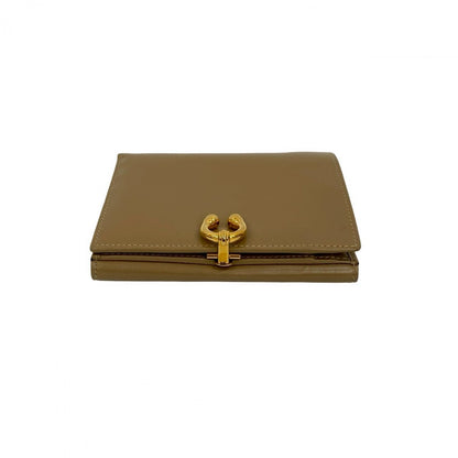 GUCCI Bifold Wallet leather beige